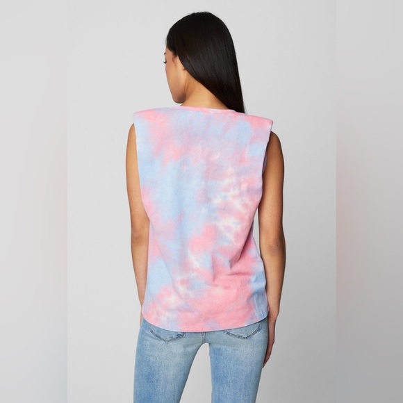 BLANK NYC Padded Shoulder Tie-Dye Tank Top, NWT - Picture 2 of 6